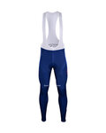 Kolesarske dolge hlače z naramnicami - QUICKSTEP 2018 WNT - modra