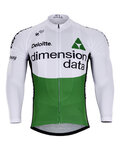Kolesarski dres z dolgimi rokavi poletni - D. DATA 2018 SUMMER - črna/zelena/bela