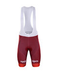 BONAVELO Kolesarske kratke hlače z naramnicami - KATUSHA 2018 - bordo/rdeča