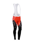 Kolesarske dolge hlače z naramnicami - BMC 2014 SUMMER - rdeča/črna