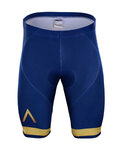 Kolesarske kratke hlače brez naramnic - AQUA BLUE 2018 - zlata/modra
