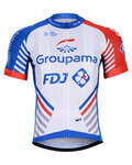 BONAVELO dres-hlače-rokavice-nogavice-kapa - GROUPAMA FDJ 2019 - bela/modra/rdeča