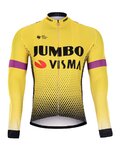 BONAVELO Kolesarski dres z dolgimi rokavi zimski - JUMBO-VISMA 2019 WNT - črna/zelena