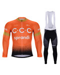 BONAVELO Kolesarski zimski set - CCC 2020 WINTER - oranžna/črna