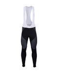 BONAVELO Kolesarske dolge hlače z naramnicami - MOVISTAR 2020 WINTER - črna