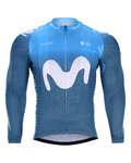 BONAVELO Kolesarski dres z dolgimi rokavi poletni - MOVISTAR 2020 SUMMER - modra