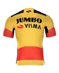 BONAVELO Kolesarski dres s kratkimi rokavi - JUMBO-VISMA 2020 - rumena/črna
