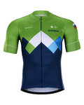 BONAVELO Kolesarski dres kratek rokav in kratke hlače - SLOVENIA - zelena/črna/modra