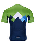 BONAVELO Kolesarski dres kratek rokav in kratke hlače - SLOVENIA - zelena/črna/modra