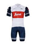 BONAVELO Kolesarski dres kratek rokav in kratke hlače - TREK 2020 - modra/bela/rdeča