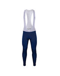 BONAVELO Kolesarske dolge hlače z naramnicami - MOVISTAR 2021 WINTER - modra