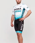 BONAVELO Kolesarski dres s kratkimi rokavi - BORA 2021 - bela/črna/zelena