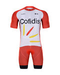 BONAVELO Kolesarski dres kratek rokav in kratke hlače - COFIDIS 2021 - črna/bela/rdeča