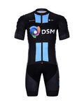 BONAVELO Kolesarski dres kratek rokav in kratke hlače - DSM 2022 - črna/modra