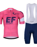BONAVELO Kolesarski dres kratek rokav in kratke hlače - EDUCATION-NIPPO 2021 - rožnata/modra