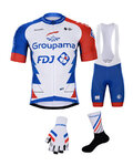 BONAVELO Kolesarski mega set - GROUPAMA FDJ 2021 - bela/modra/rdeča