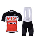 BONAVELO Kolesarski dres kratek rokav in kratke hlače - LOTTO SOUDAL 2022 - rdeča/bela/črna