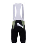 BONAVELO Kolesarske kratke hlače z naramnicami - QHUBEKA ASSOS 2021 - bela/svetlo zelena