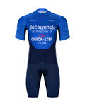 BONAVELO Kolesarski dres kratek rokav in kratke hlače - QUICKSTEP 2021 - bela/modra