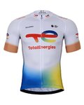 BONAVELO Kolesarski dres s kratkimi rokavi - TOTAL ENERGIES 2025 - bela/rumena/rdeča/modra