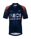 BONAVELO Kolesarski dres s kratkimi rokavi - INEOS 2022 KIDS - rdeča/modra