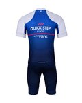 BONAVELO Kolesarski dres kratek rokav in kratke hlače - QUICKSTEP 2022 - modra/bela