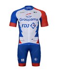 BONAVELO Kolesarski dres kratek rokav in kratke hlače - GROUPAMA FDJ 2022 - modra/bela/rdeča