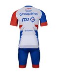 BONAVELO Kolesarski dres kratek rokav in kratke hlače - GROUPAMA FDJ 2022 - modra/bela/rdeča