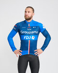 BONAVELO Kolesarski dres z dolgimi rokavi zimski - FDJ 2025 WINTER - modra/črna