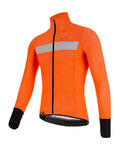 SANTINI Kolesarska  podaljšana jakna - VEGA H2O - črna/oranžna
