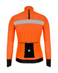SANTINI Kolesarska  podaljšana jakna - VEGA H2O - črna/oranžna