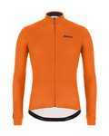 SANTINI Kolesarski dres z dolgimi rokavi zimski - COLORE WINTER - oranžna
