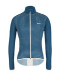 SANTINI Kolesarska  vetru odporna jakna - NEBULA - svetlo modra/modra