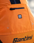 SANTINI Kolesarska  podaljšana jakna - VEGA MULTI - oranžna