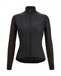 SANTINI Kolesarski dres z dolgimi rokavi zimski - COLORE PURO LADY - črna
