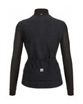 SANTINI Kolesarski dres z dolgimi rokavi zimski - COLORE PURO LADY - črna