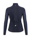 SANTINI Kolesarski dres z dolgimi rokavi zimski - COLORE PURO LADY - modra