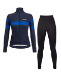 SANTINI Kolesarski zimski set - CORAL BENGAL+OMNIA W - črna/modra
