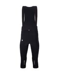 SANTINI Kolesarske 3/4 hlače z naramnicami - ADAPT SHELL - črna