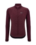 SANTINI Kolesarski dres z dolgimi rokavi zimski - PURE - bordo