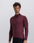 SANTINI Kolesarski dres z dolgimi rokavi zimski - PURE - bordo