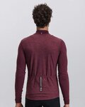 SANTINI Kolesarski dres z dolgimi rokavi zimski - PURE - bordo
