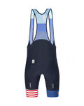SANTINI Kolesarske kratke hlače z naramnicami - LA VUELTA 2021 - modra