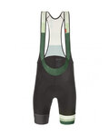 SANTINI Kolesarske kratke hlače z naramnicami - LA VUELTA 2021 - zelena/siva