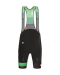 SANTINI Kolesarske kratke hlače z naramnicami - LA VUELTA 2021 - črna/zelena