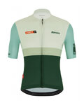 SANTINI Kolesarski dres s kratkimi rokavi - LA VUELTA 2021 - zelena
