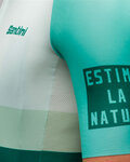 SANTINI Kolesarski dres s kratkimi rokavi - LA VUELTA 2021 - zelena