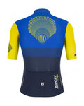 SANTINI Kolesarski dres s kratkimi rokavi - LA VUELTA 2021 - rumena/modra