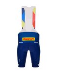 SANTINI Kolesarske kratke hlače z naramnicami - LIDL TREK 2024 - modra