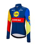 SANTINI Kolesarski dres z dolgimi rokavi zimski - LIDL TREK 2024 - rumena/rdeča/modra